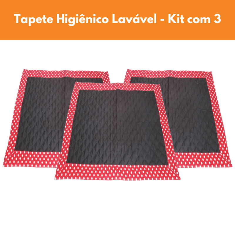 Kit 3 Tapetes Higiênicos Médios - Para Cães