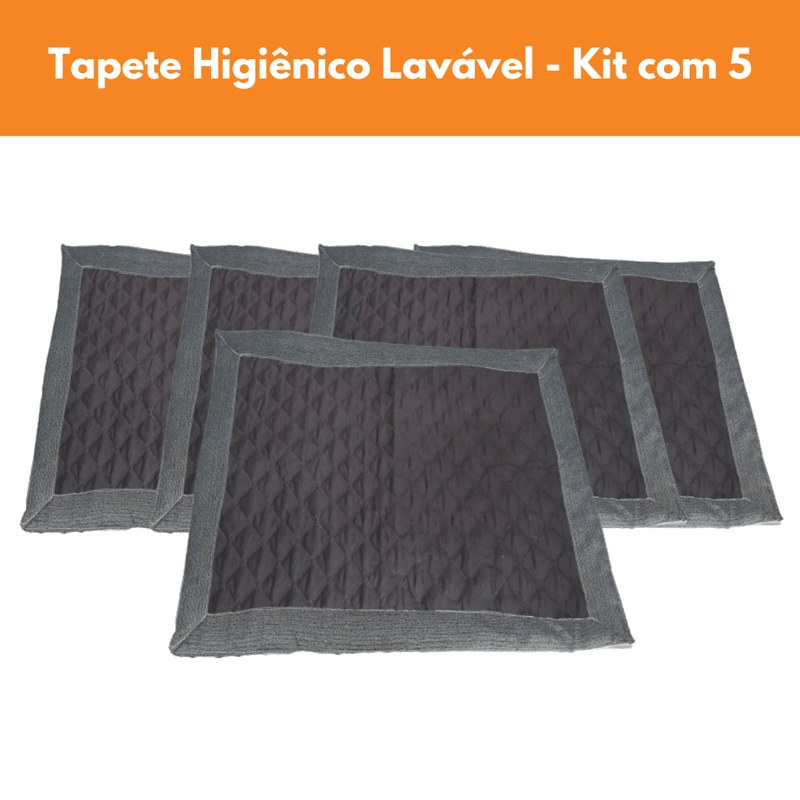 Kit 5 Tapetes Higiênicos Médios - Para Cães