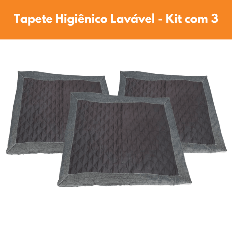 Kit 3 Tapetes Higiênicos Médios - Para Cães