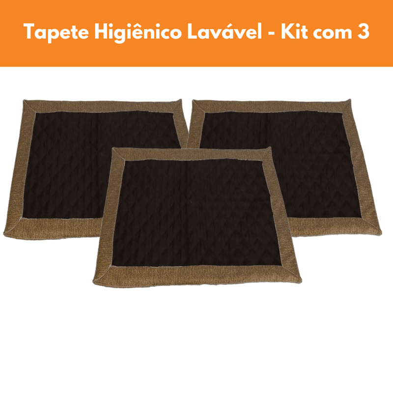 Kit 3 Tapetes Higiênicos Médios - Para Cães