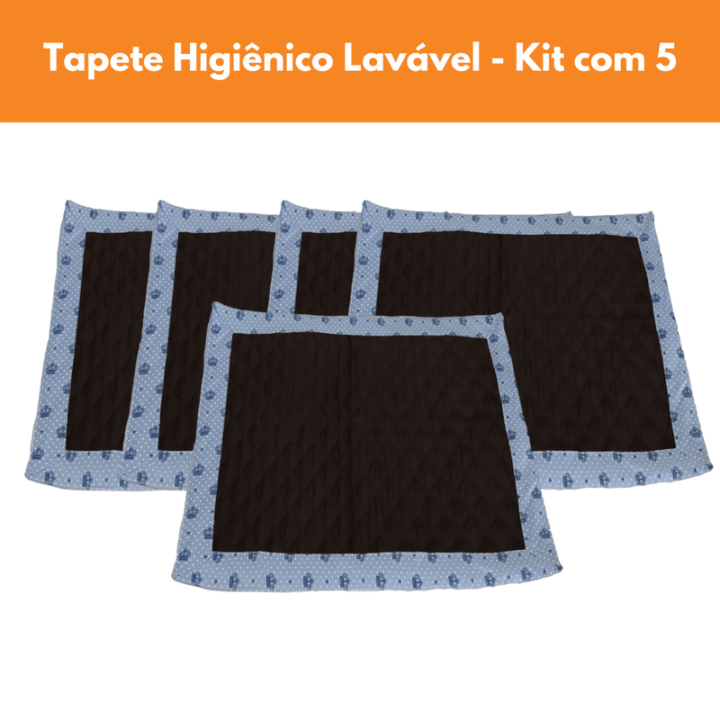 Kit 5 Tapetes Higiênicos Médios - Para Cães