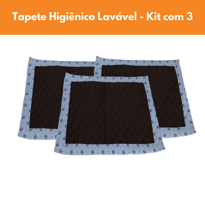 Kit 3 Tapetes Higiênicos Médios - Para Cães