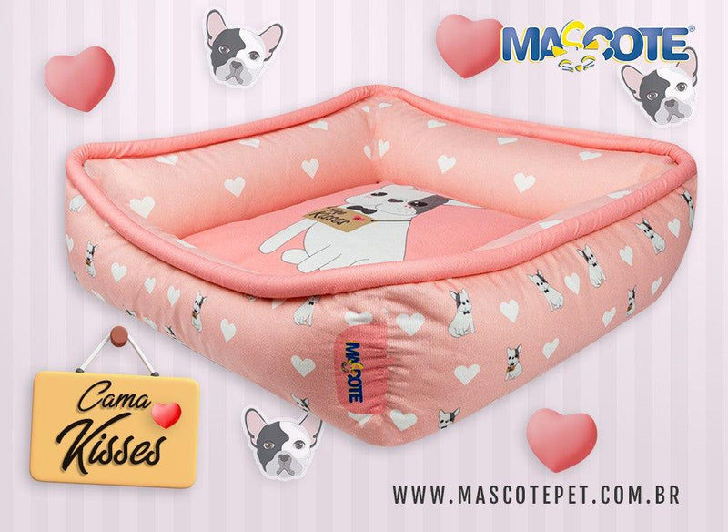 Cama Para Cachorro - Dog Kiss Rosa