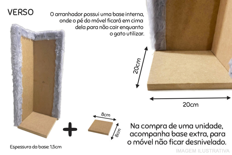 Kit 2 Arranhadores Para Gatos Canto de Sofá Sustentável Luppet Azul